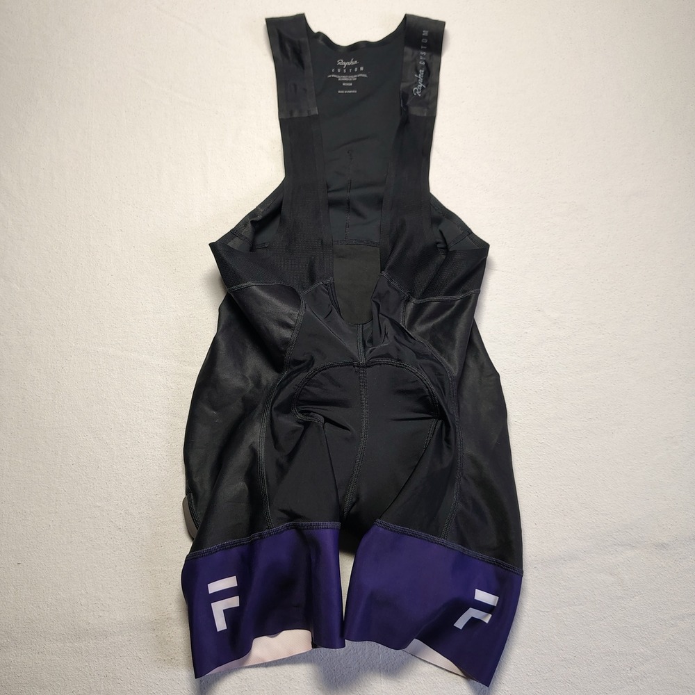 Rapha Custom Pro Team One-Piece Cycling Skinsuit Medium Pad Black Purple Figure